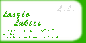 laszlo lukits business card